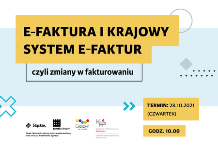 Banner dot. spotkania w sprawie e-faktury i krajowego systemu e-faktur (kliknięcie spowoduje powiększenie obrazu)