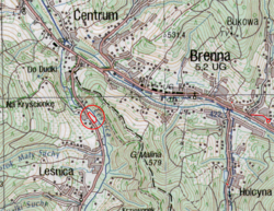 Mapa z lokalizacją działki na sprzedaż