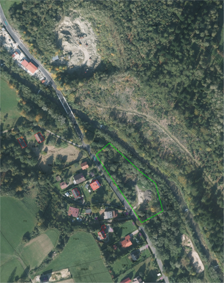 Mapa z lokalizacją działki na sprzedaż - zdjęcie satelitarne (kliknięcie spowoduje powiększenie obrazu)