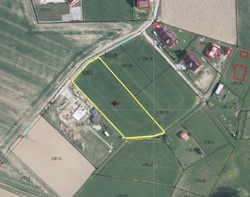 Mapa satelitarna działki na sprzedaż w Górkach Wielkich