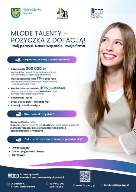plakat informujący o projekcie młode talenty (kliknięcie spowoduje powiększenie obrazu)