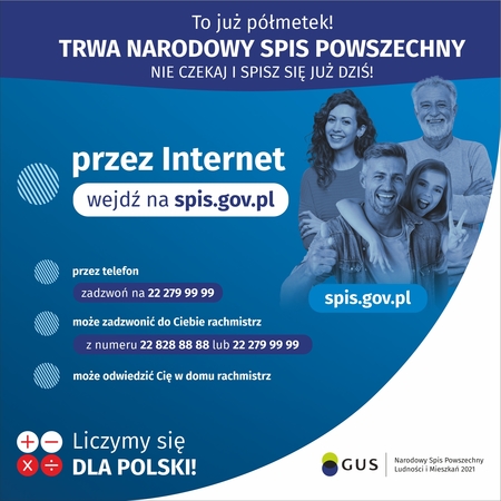 Informacja o półmetku NSP2021  oraz metodach spisu (kliknięcie spowoduje powiększenie obrazu)