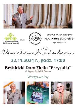 Plakat - spotkanie z prof. Kadłubcem