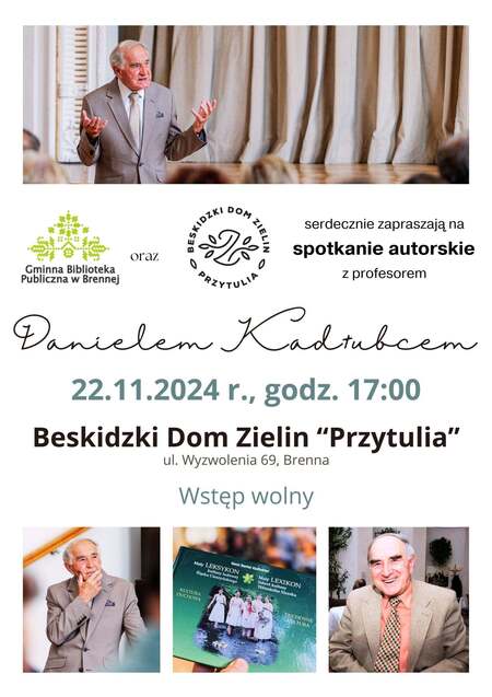 Plakat - spotkanie z prof. Kadłubcem (kliknięcie spowoduje powiększenie obrazu)