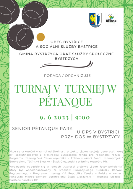 Turniej petanque w Bystrzycy - plakat (kliknięcie spowoduje powiększenie obrazu)