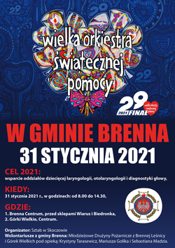 WOŚP w Gminie Brenna! plakat